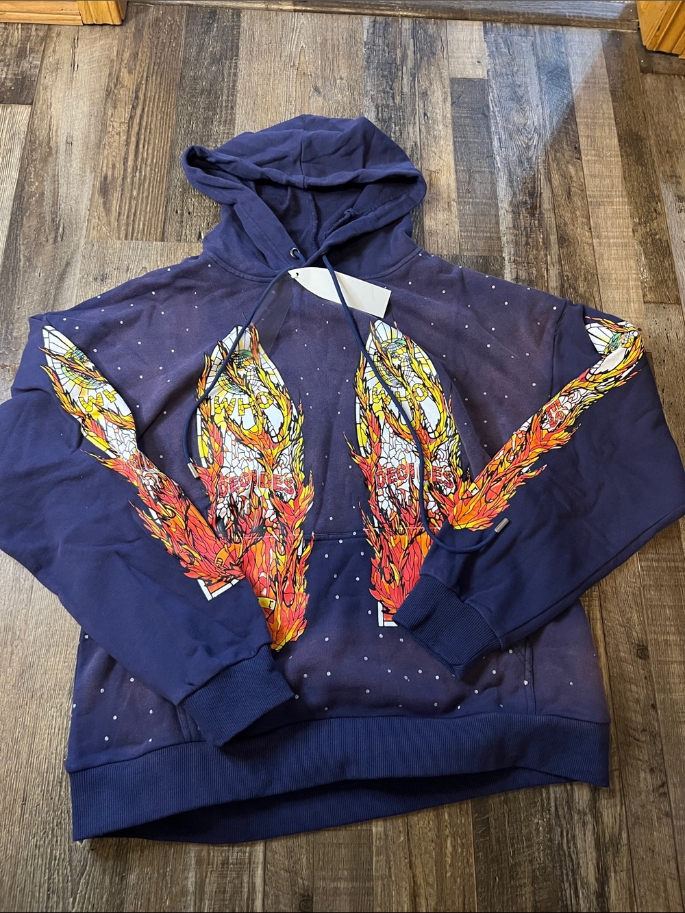 Navy Who Decides War Hoodie